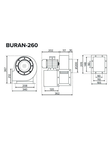 Вентилятор BURAN 260 4K M R