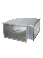 Отвод 90° 155х125 мм оцинковка