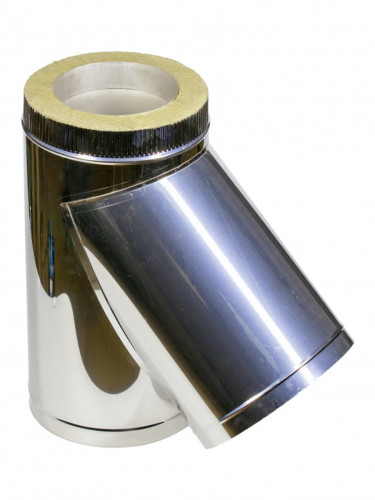 Тройник сэндвич 45° 150/210 мм (нерж 0,5 / нерж 0,5)