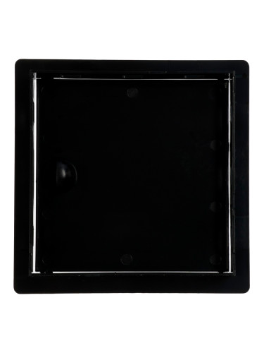 Люк с выемкой 15х15 черный пластик