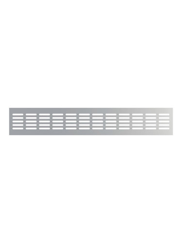 Решетка DP Al 480x80 мм переточная Silver алюминий