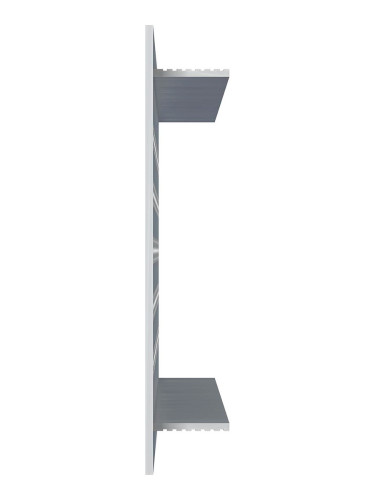 Решетка DP Al 480x80 мм переточная Silver алюминий