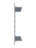 Решетка DP Al 480x80 мм переточная Silver алюминий