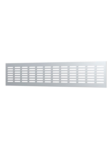 Решетка DP Al 480x100 мм переточная Silver алюминий