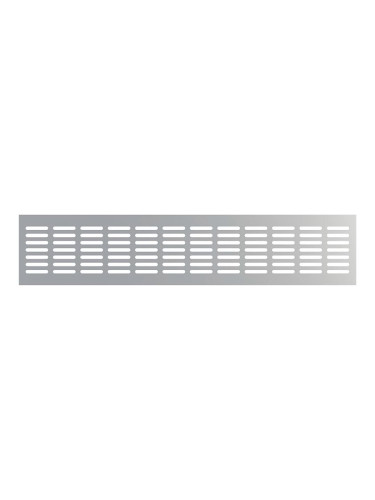 Решетка DP Al 480x100 мм переточная Silver алюминий