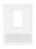 Площадка торцевая 180х250 мм ПТВР 60х120 мм с решеткой пластик